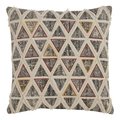 Saro Lifestyle SARO 436.M18S 18 in. Square Embroidered Throw Pillow with Triangle Design & Down Filling - Multi Color 436.M18S